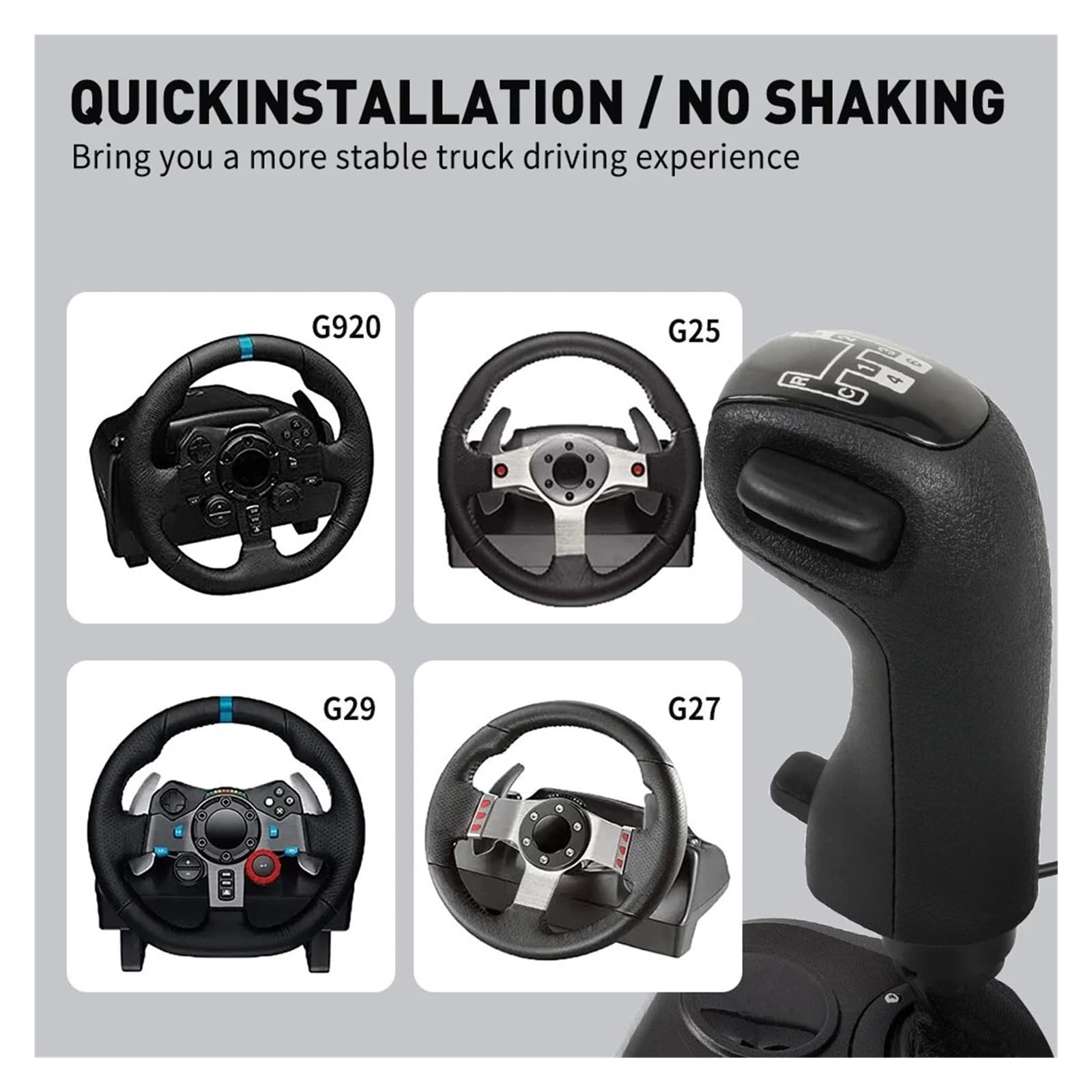 SOHINI Pommeau Levier Vitesse Voiture pour Logitech pour G29 G27 G25 pour Scania Camion Simulateur Jeux USB Pommeau Levier Vitesse PC USB Simulateur Vitesse Manette Vitesse Bouton Pommeau Vitesse