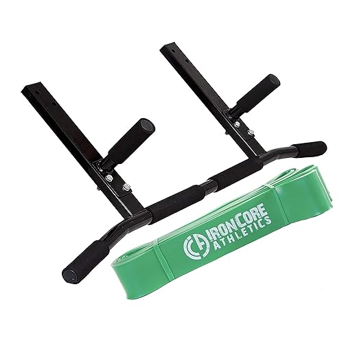 Iron Core Athletics Joist Mount Pull Up Bar - Heavy Duty Joist Mounted Pull-Up/Chin Up Bar
