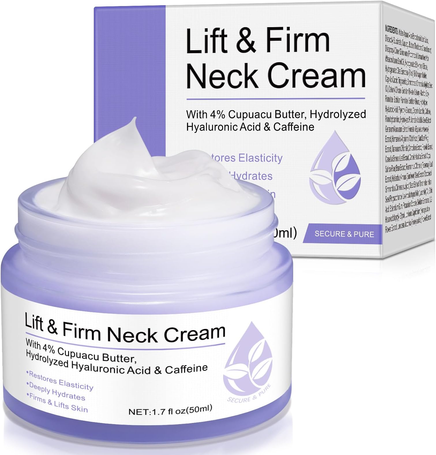 Neck Firming Cream, Moisturizing Neck Cream for Tightening & Fine Lines, Neck Cream for Smoothing & Hydrating 1.7 Fl Oz