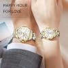 OLEVS His and Hers Couple Watches Analog Quartz Watch for Men and Women Waterproof Luminous Date Wrist Watch Romantic Gifts for Couples