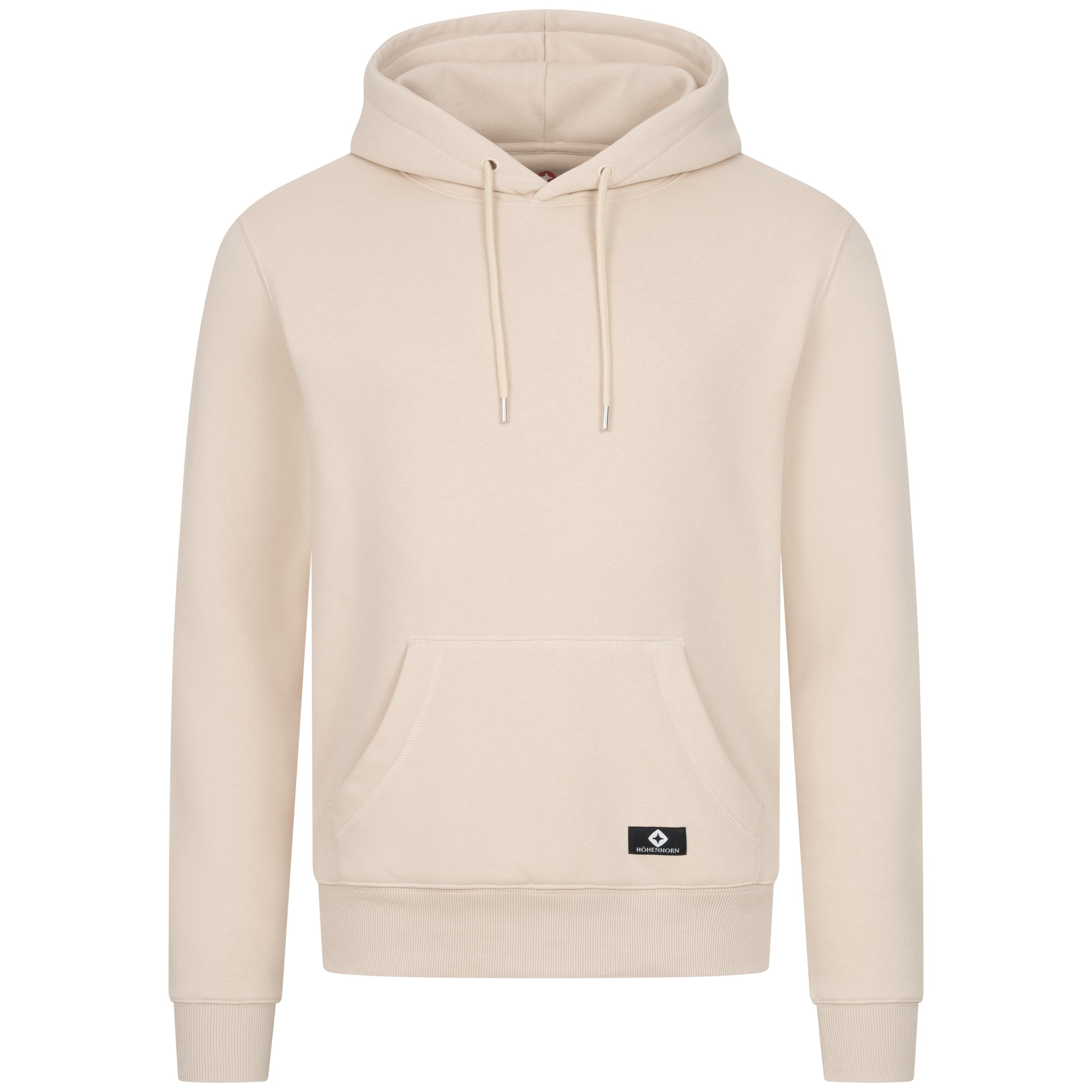 Höhenhorn Janga Hoodie Men's Hooded Pullover Hoody Sweatshirt Made of Cotton, Beige, L
