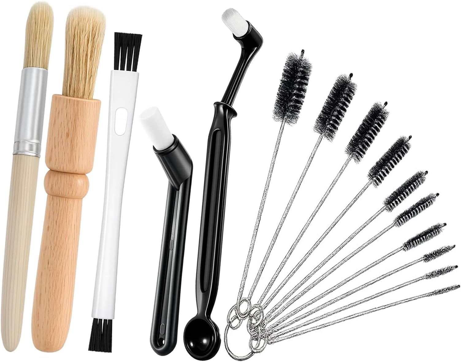 15Pcs Coffee Machine Cleaning Brush Set, Durable Coffee Brush for Grinder and Group Head, Essential Coffee Machine Accessories for Barista and Home Use