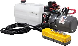 KTI Dual Double Acting 12V Hydraulic Pump - 6 Quart