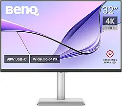 Monitor BenQ 32" MA320U 4K para Macbook® Pro/Air, 2 x USB-C, fonte 90W para carregar a bateria dos seus dispositivos