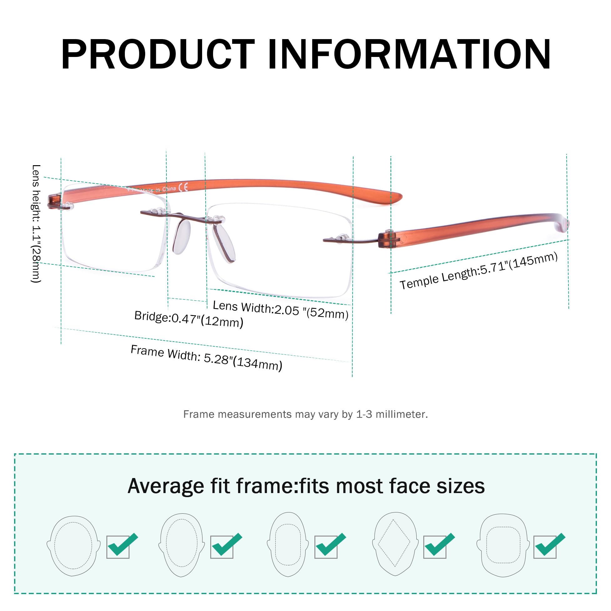 eyekepper Lunettes de Lecture Légères Sans Monture Homme Femme - 4