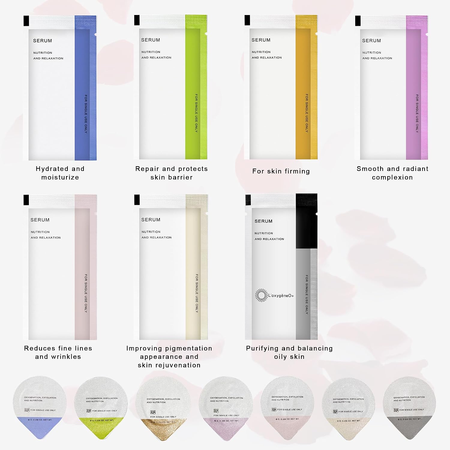 Elitzia CO₂ Facial Kit - 6 Sets/Box for CO₂ Oxygen Facial Machine, Skin Firming & Elasticity Enhancement ETD24BD1 (Firming Formula)