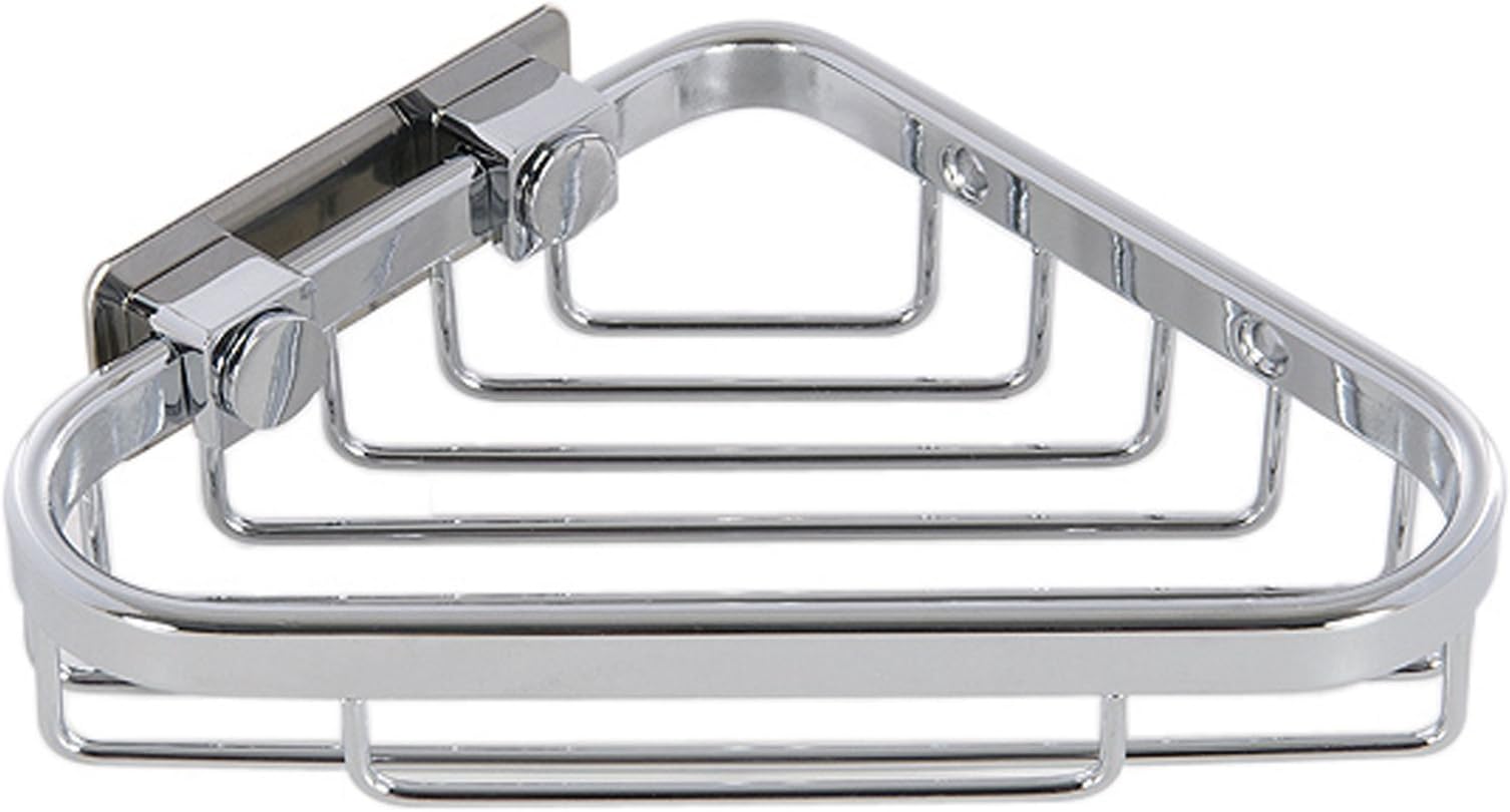 WingIts WCBPS6 6-Inch Long Corner Shower Basket, Polished Stainless Steel