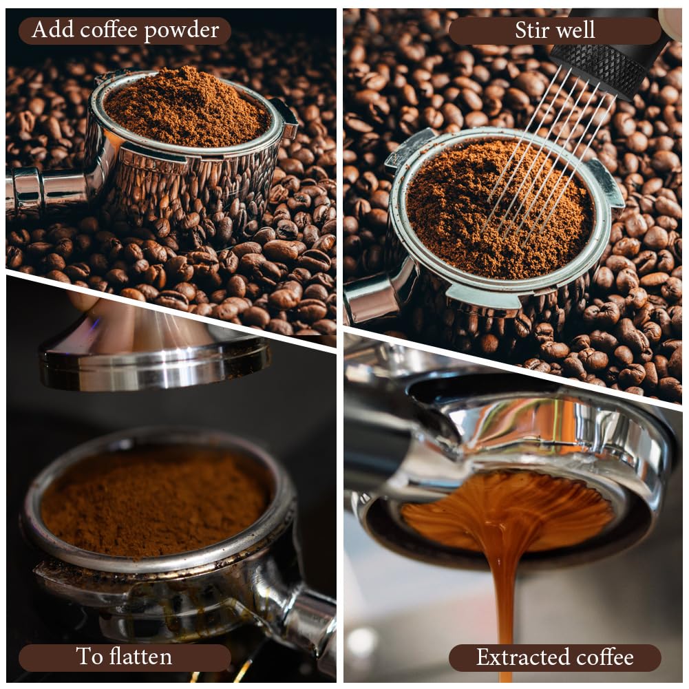 HOTUT Agitador Aguja de Café,17 Agujas de Acero Inoxidable,Agitador de Café Expreso de 0,3 mm,Herramienta de Distribución de Espresso,Accesorios para Herramientas de Distribución WDT de café
