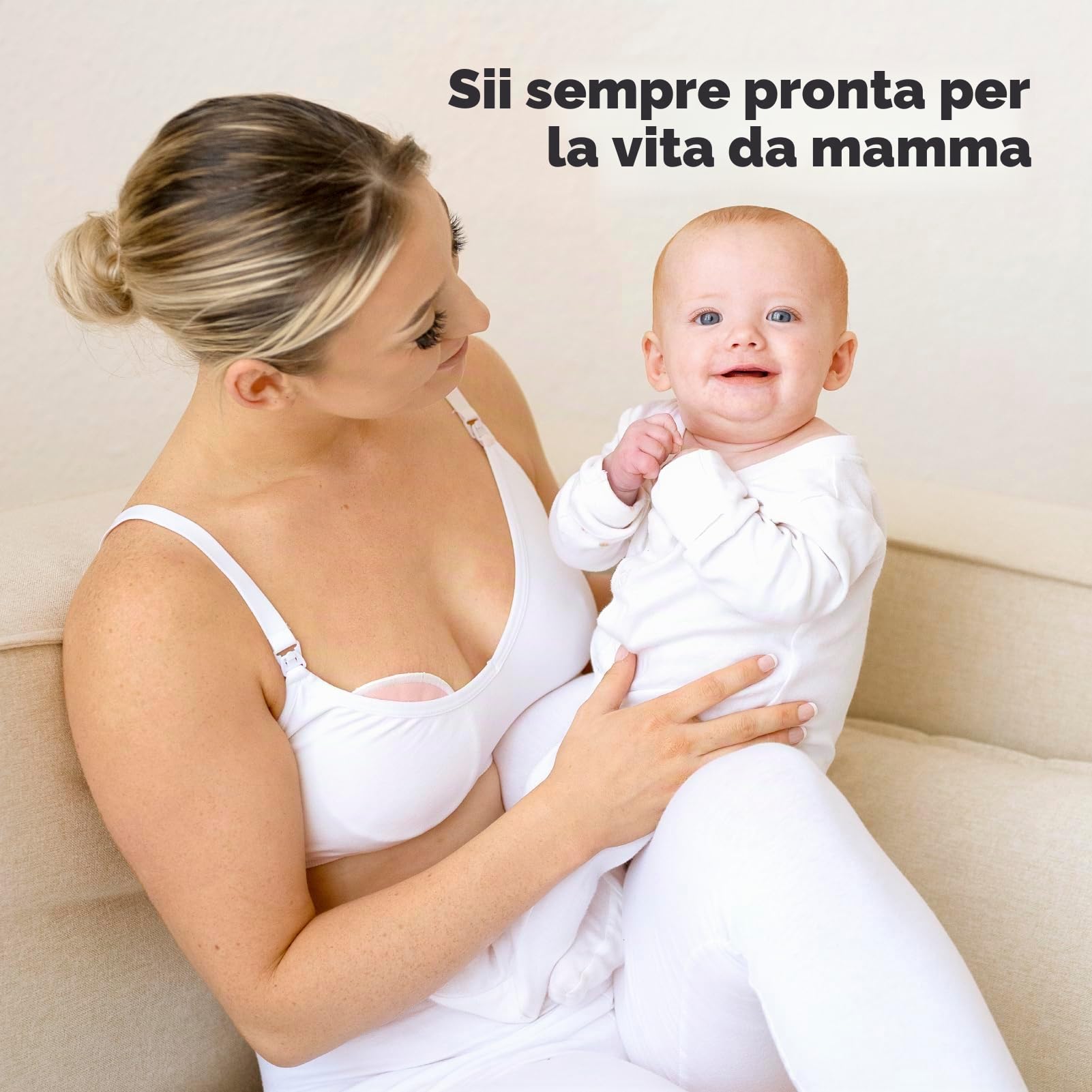 KeaBabies Riutilizzabile Assorbenti per allattamento per L'allattamento al seno - 4 Strati Bambù Biologico Assorbenti per allattamento - Coppette Assorbilatte Lavabili (Lovelle, L 12cm)