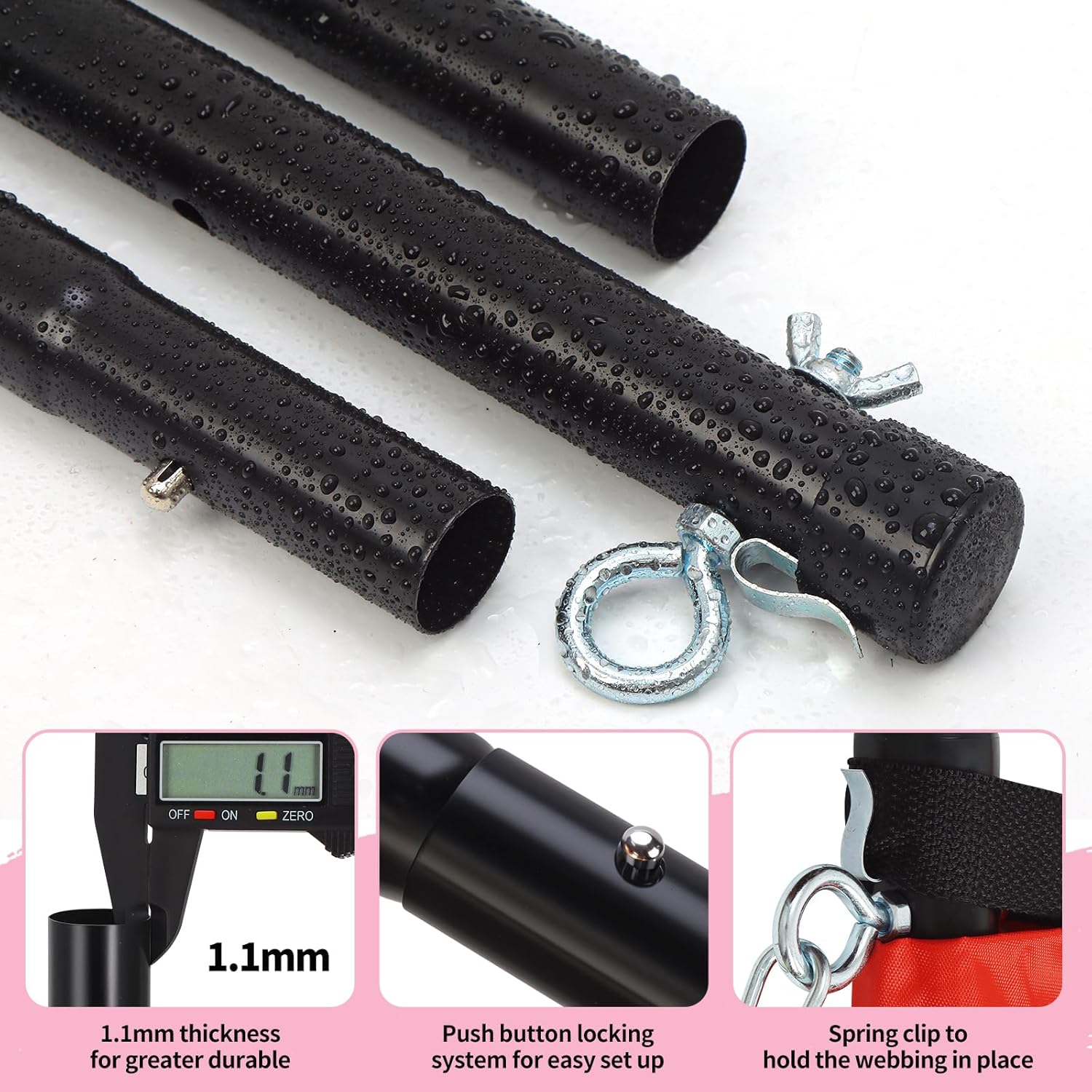 RED AND BLACK 20ft Outdoor Volleyball & Badminton Combo Net Set for Backyard Beach with Adjustable Poles, Durable Anti-Sag Net, PU Volleyball, 2 Aluminum Rackets