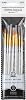 Plaid Detail Round Brush Set, 44278 10-Piece,Black