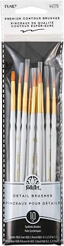 Plaid Detail Round Brush Set, 44278 10-Piece,Black