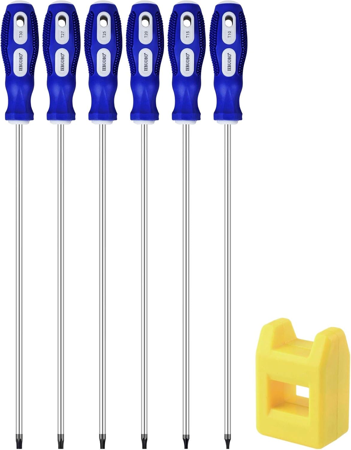 Extra Long Torx Screwdrivers Set, length 12-inch T10-T30, plus Long star Screwdrivers, Setwith Magnetizer/Demagnetizer Tool 6-Piece