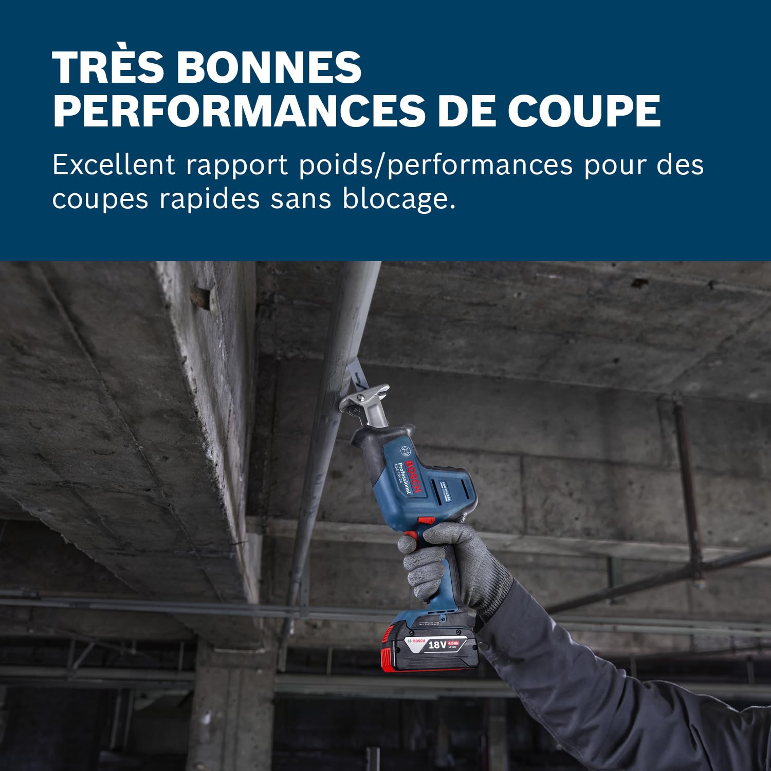 Bosch Professional 18V System scie sabre sans-fil GSA 18V-24 (avec S922EF, S2345X, kit crochet de suspension, L-BOXX, sans batterie ni chargeur)
