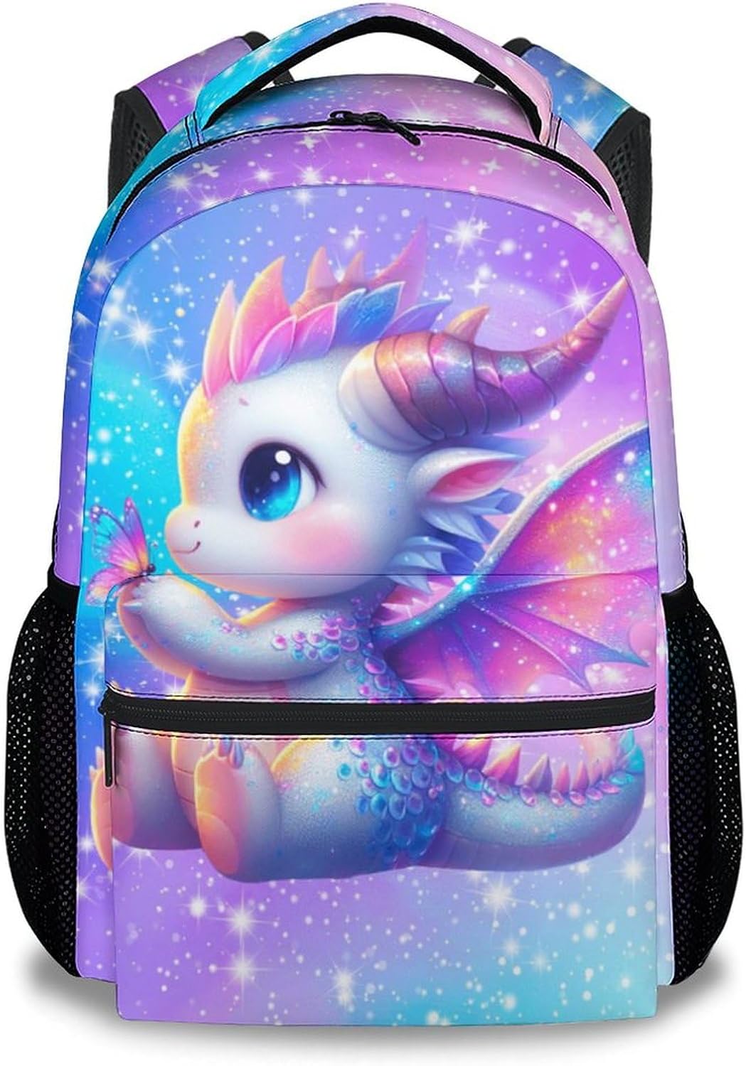 Backpack for Girls - Dragon Backpacks for Kids Ages 6-8, 17 Inch Durable Toddler School Bookbag with Adjustable Straps