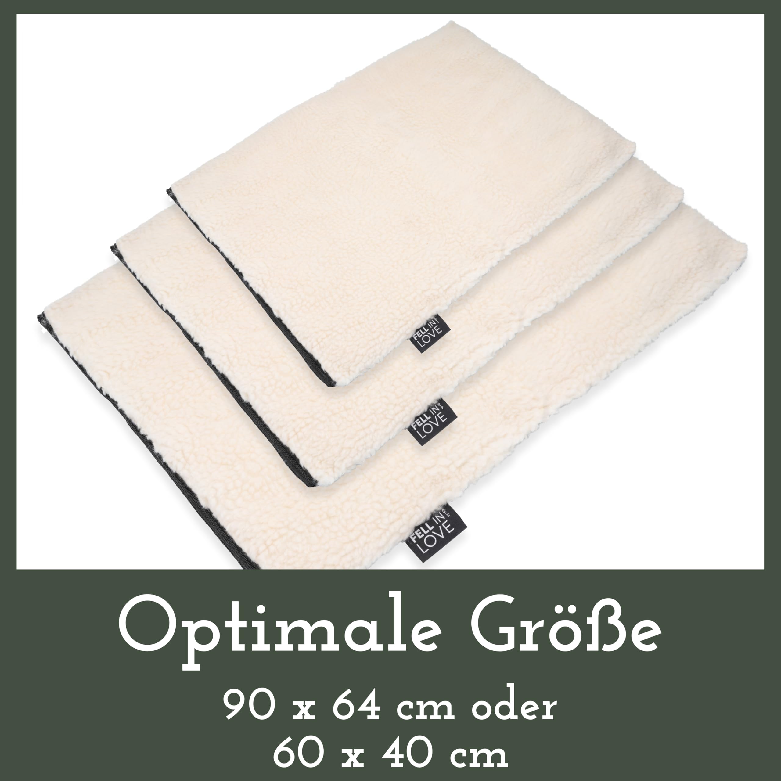 Fellou Heizdecke Katze 60 x 40 cm - Selbstheizende Decke Katze - Waschbar, Knisterfrei & rutschfest - Wärmedecke Hund - Heizmatte Haustier - Kuschelig weiche Wärmematte ohne Strom in beige