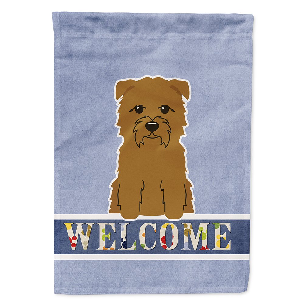 Drapeau de bienvenue Caroline de trésors Glen de Imal Tan en toile grand format multicolore
