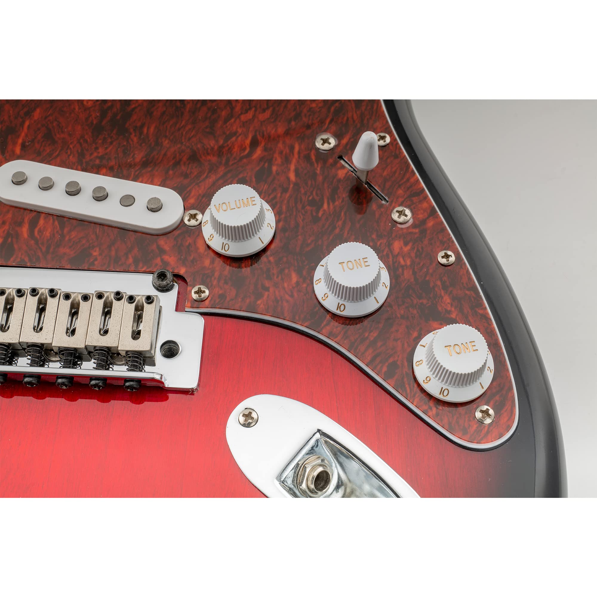 Musiclily Pro Metryczna Gałka Potencjometru Strat 1 Volume 2 Tone Knobs Set do Gitary typu Stratocaster, Biały (3 szt.)