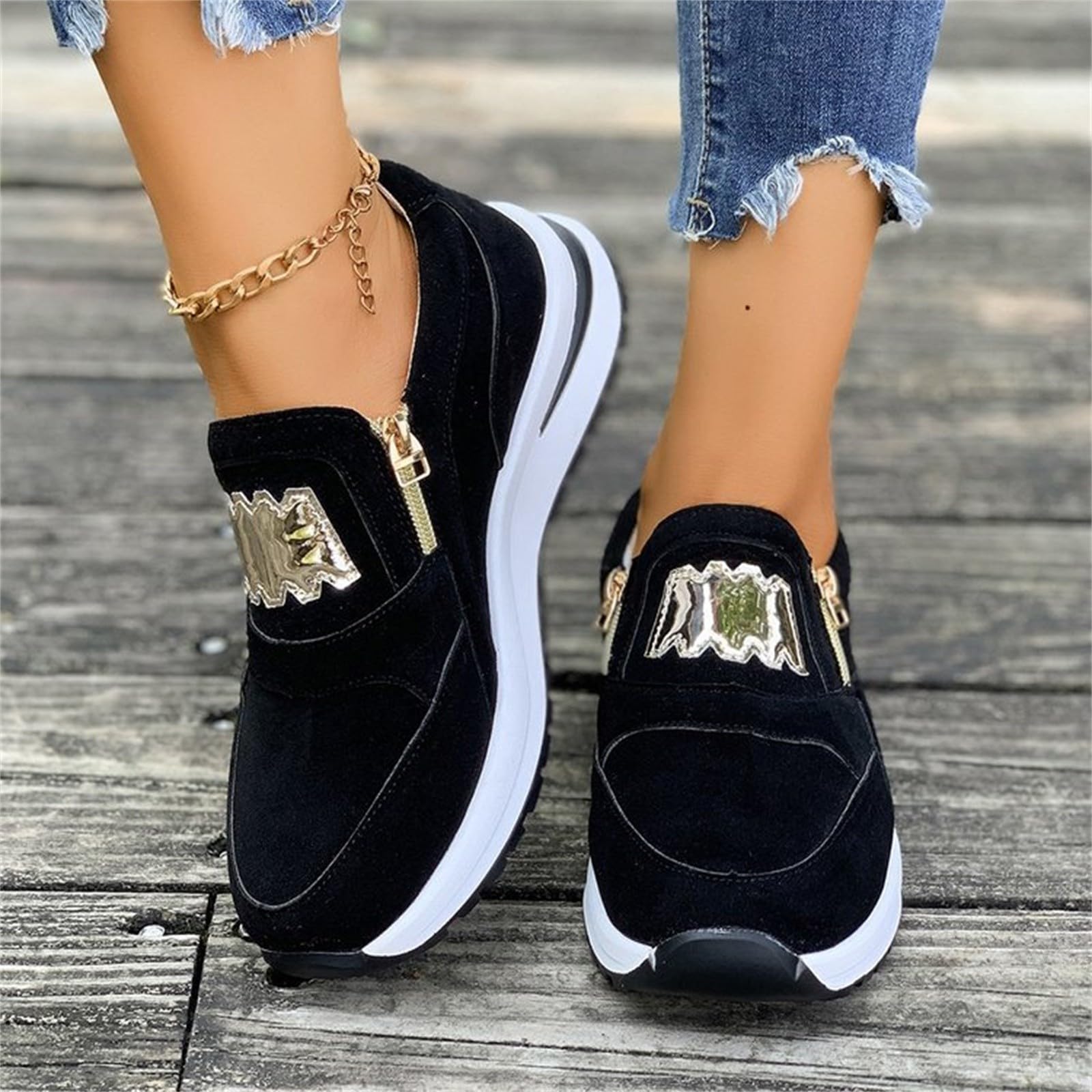 Zapatillas deportivas para mujer, ortopédicas, ligeras, informales