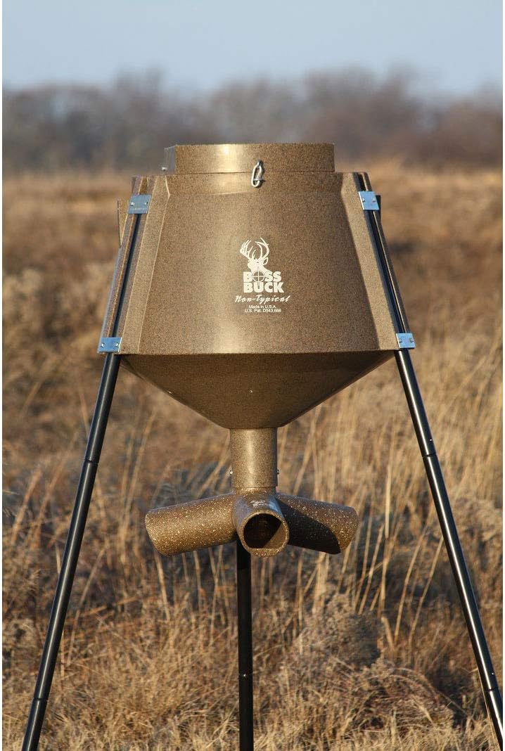 Boss Buck Hunting BB-1.2A.P Oversize 350lb Capacity Game Feeder Protein Delivery System with HDPE UV Protected Plastic Walls (2 Pack) : Sports & Outdoors