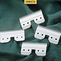 Vista 2 de VRMETA 4 Pcs Fast Feed Ceramic Blades Fit Oster Fast Feed Clipper Oster A5 Fast Feed Ceramic Cutters Blade Fast Feed Replacement Blade Fit Wahl KM 4