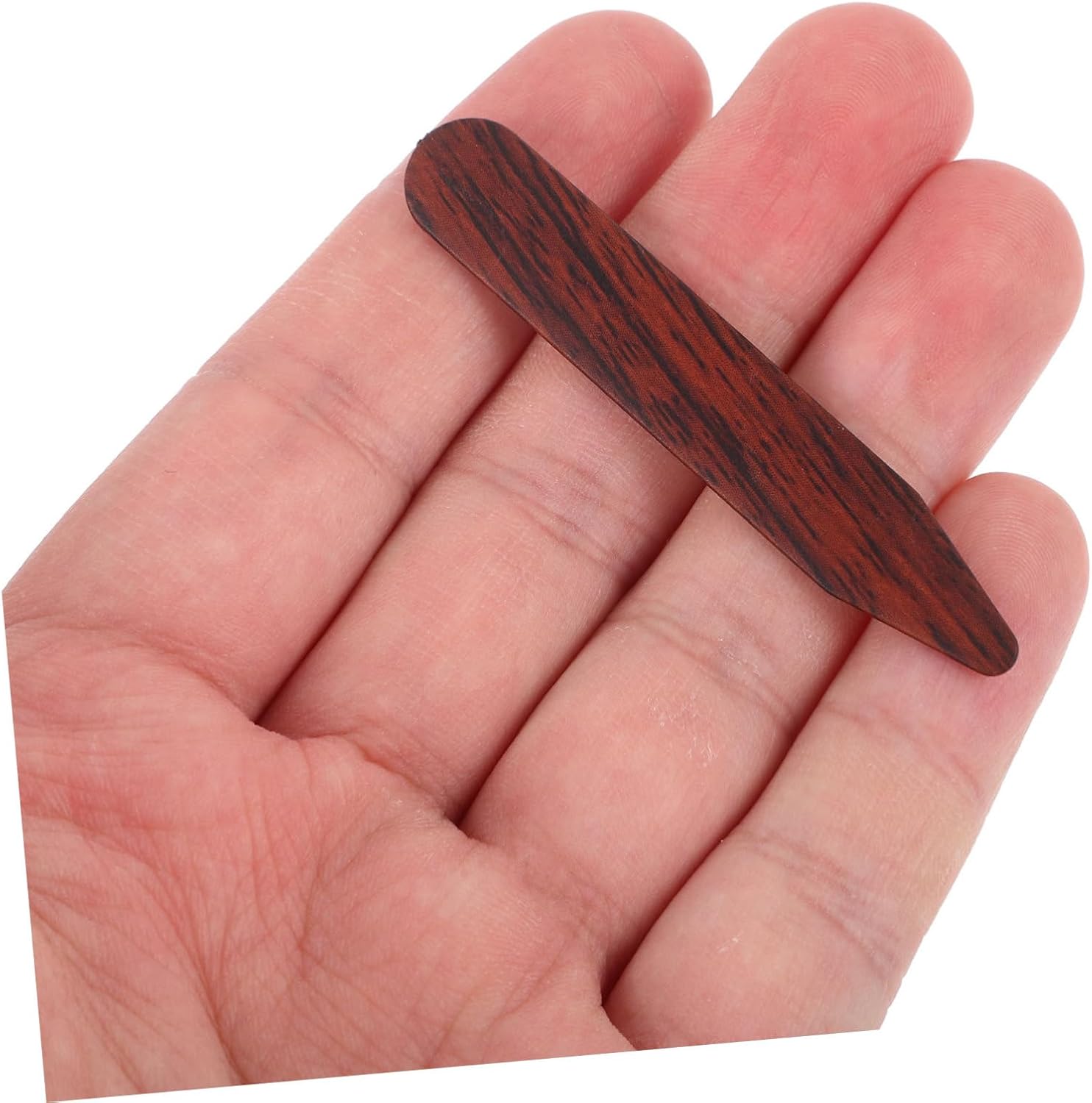 CALLARON 2pcs Magnetic Collar Pins for Women Collar Shirts Shirt Inserts Dress Stays Wood Grain Support
