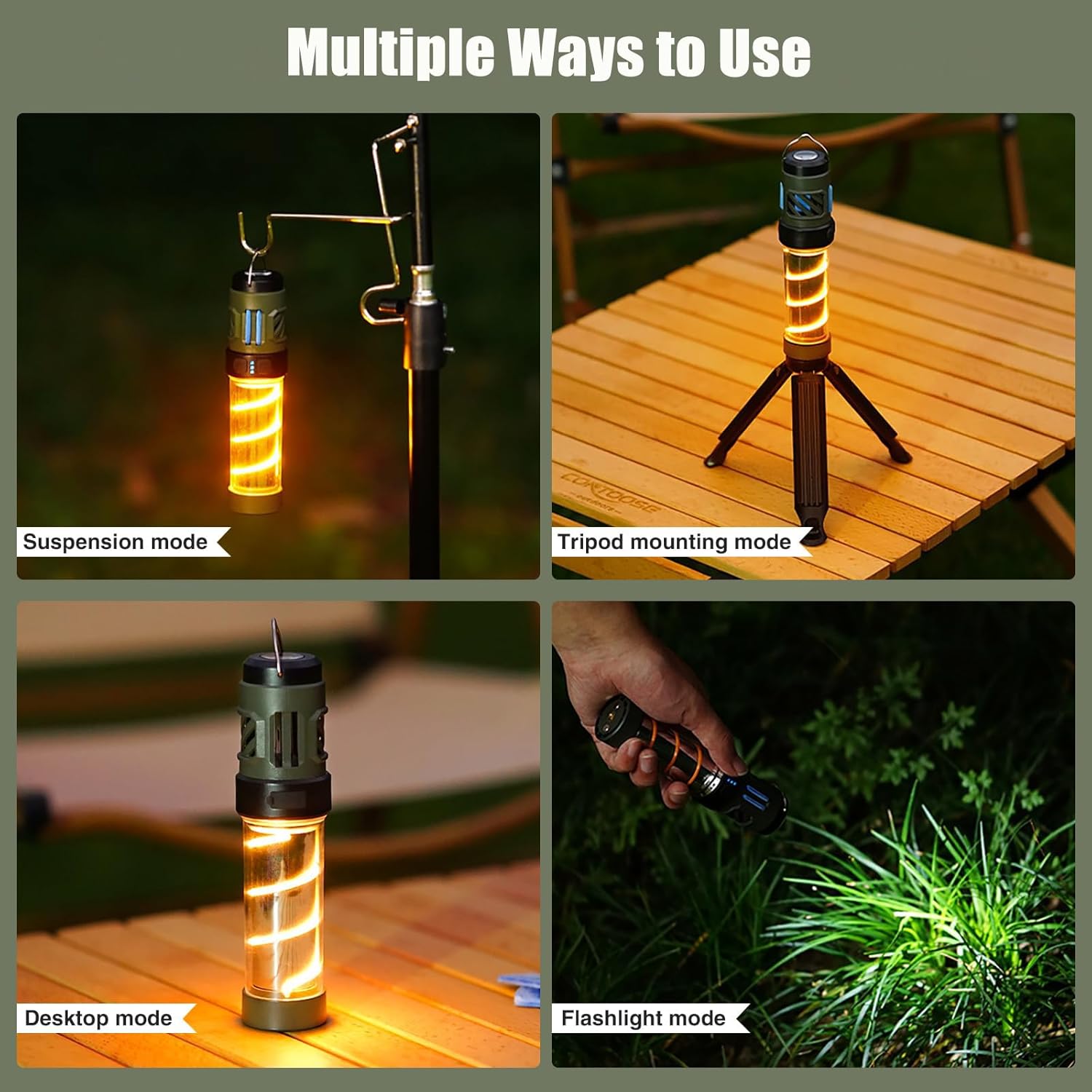 Repelix 𝓜𝓸𝓼𝓺𝓾𝓲𝓽𝓸 Repellent, Buzz Defense Portable, LED Rechargeable Flashlight Camping Lantern with Dual-Heating, Magnetic Design, Tripod Mount Buzz Repel Light for Patio Camping, 12Refills