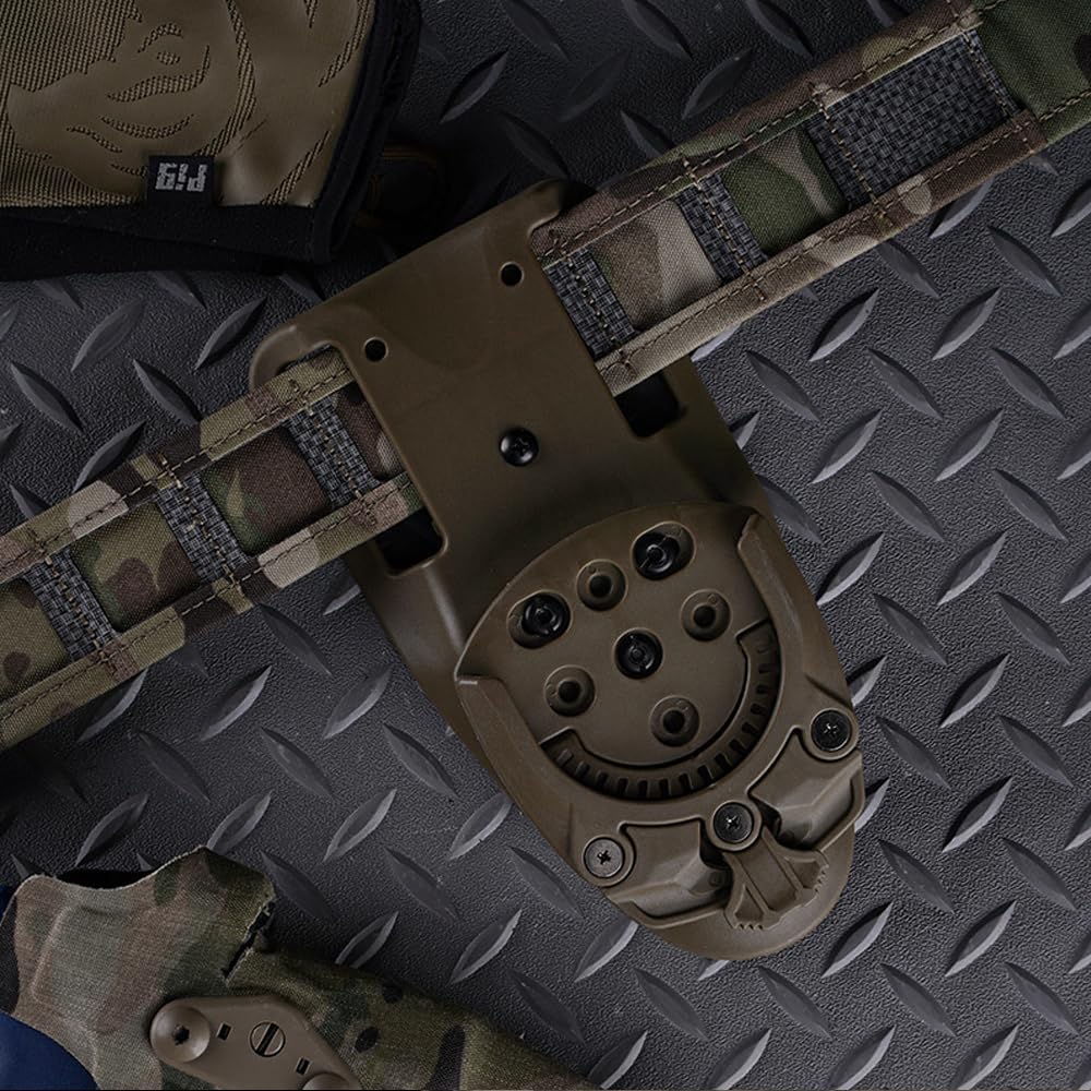 Tactical Gun Holster Adapter,Drop Leg Platform Adapter 360 Degree Revolve Quick Locking Gun Modular Holster Adapter Base Accessories