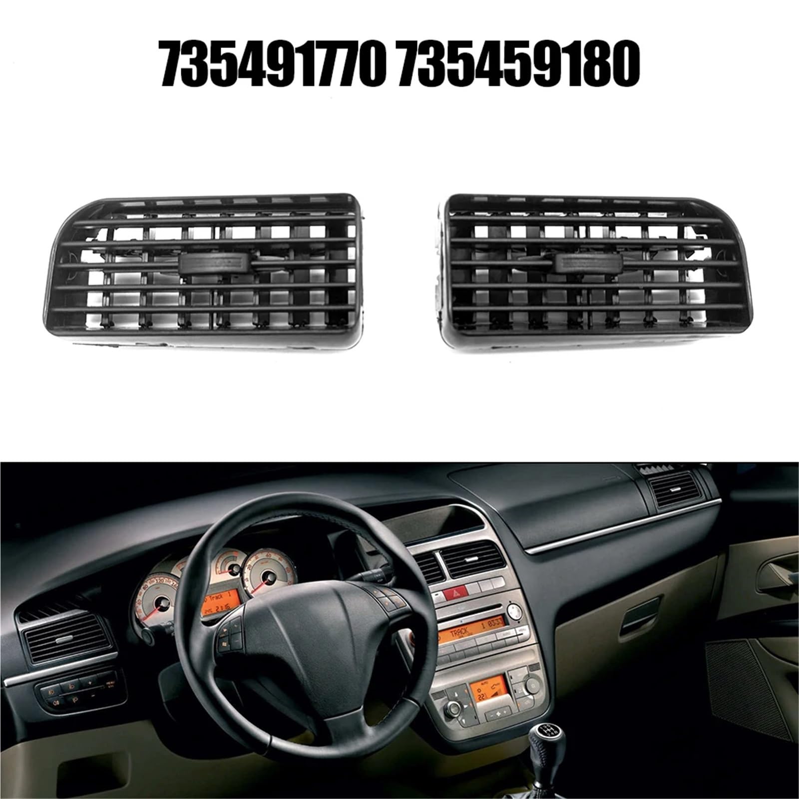 Uscita Bocchetta Aria Compatibile Con Fiat Per Linea 2007-2018 Per Grande Per Punto 2005-2018 Accessori Interni Presa D'aria Centrale Per Auto OEM 735491770