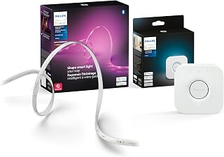 Philips Hue Indoor 10 Ft Smart LED Solo Lightstrip Base Kit with Bridge ...