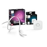 Indoor 10 Ft Smart LED Solo Lightstrip Base Kit Bundle with Bridge - Control with Hue App, Compatible with Alexa, Google Assistant, Apple HomeKit