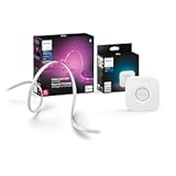 Indoor 10 Ft Smart LED Solo Lightstrip Base Kit Bundle with Bridge - Control with Hue App&comma; Compatible with Alexa&comma; Google Assistant&comma; Apple HomeKit