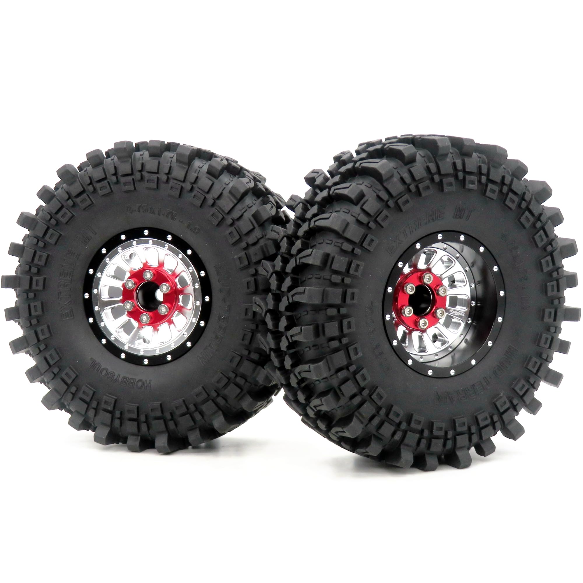 hobbysoul RC 1.9 Beadlock Lot de 4 roues réglables avec 4 décalages négatifs 31 mm pour Crawler Traxxas TRX-4 Tamiay CC01 Axial SCX10 Redcat Gen8