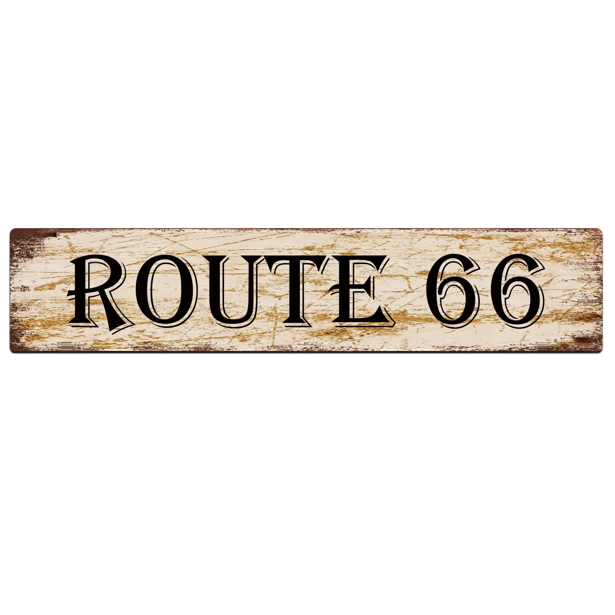 Route 66 Retro Tin Signs Aluminum Metal Sign for Kitchen Home Garden Wall Bar Cafe Decor 4x16 Inch