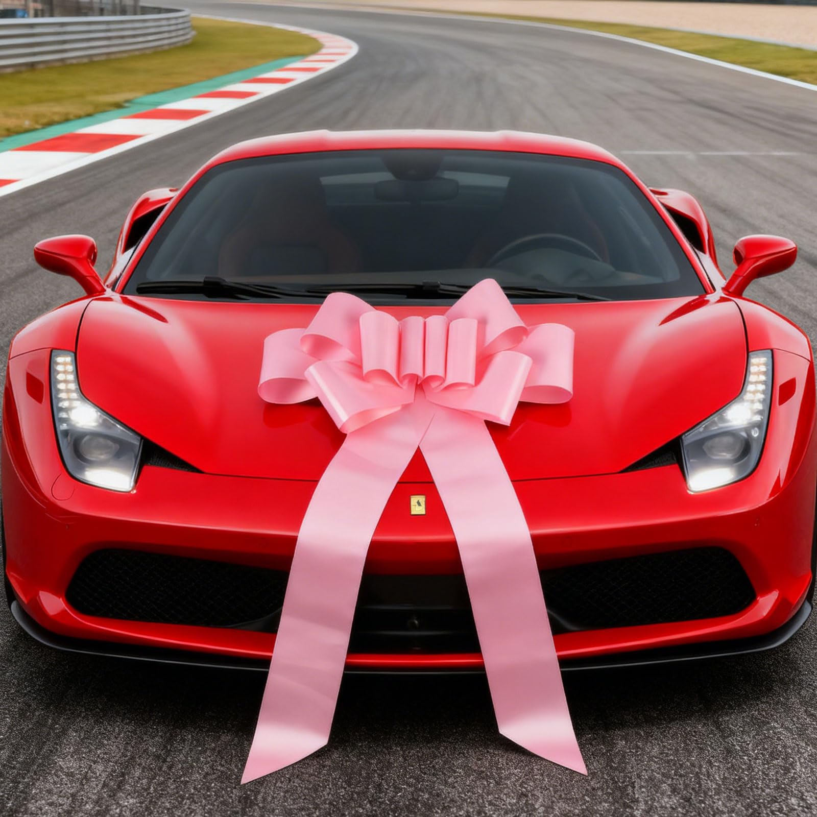 Lazo Gigante para el Coche, Gran Lazo Rosa para Coche, 76,2 cm, Enorme Lazo Grande para Regalos, Gran Lazo de Embalaje de Regalo como decoración para Navidad, la Nueva casa, el Coche,