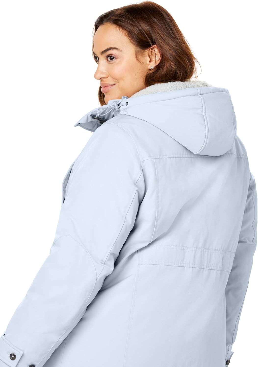 Woman Within Plus Size Arctic Parka Jacket & Hood 34" Long Down Blend Winter Coat - Image 6