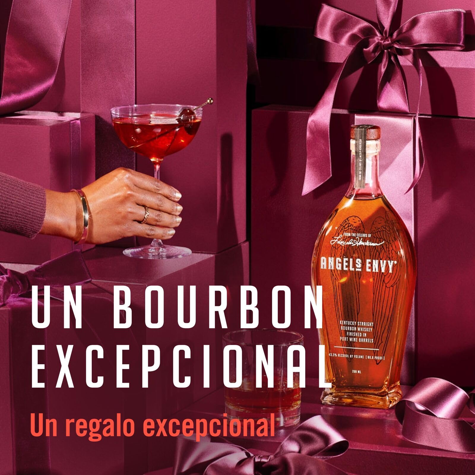 Angel's Envy Kentucky Straight Bourbon Whiskey, 43,3% ABV, 70cl / 700ml, acabado en barricas de vino de Oporto