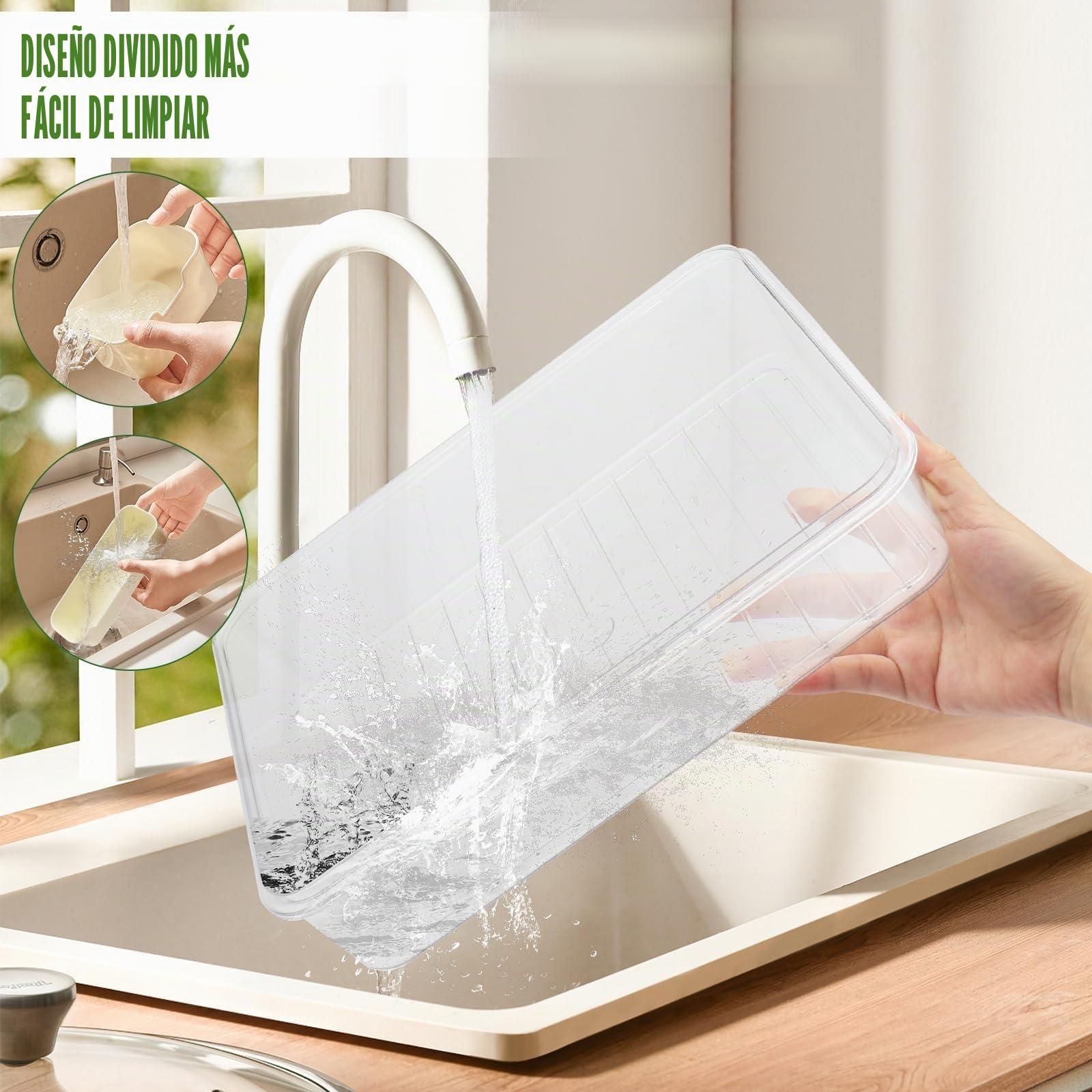 Set de 2 Cajas para Snacks con Tapa – 12 Compartimentos por Bandeja, Transparente y BPA Free – Contenedores Reutilizables para Frutas, Dulces, Salsas, Aperitivos, Picnic y Fiestas – con 4 Tenedores –