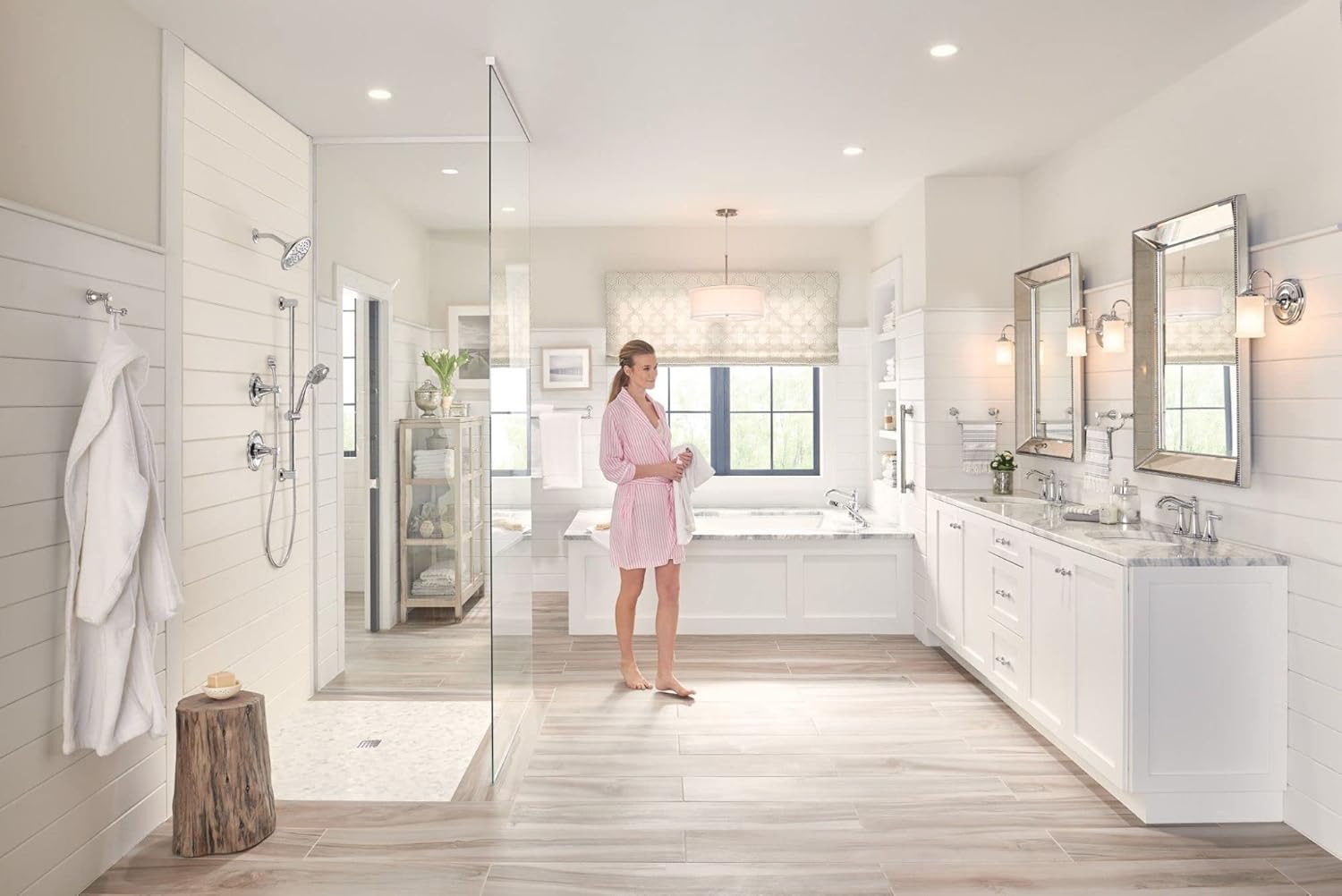 Moen T9024 Belfield T9024 Belfield Two-Handle Deck Mounted Roman Tub Faucet and Hand Shower without Valve, Chrome