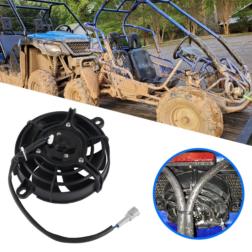 5 Inch Radiator Fan Motorcycle Oil Cooler Water Cooler Electric Cooling Fan for Pit Dirt Bike Motocross ATV UTV Quad Go Kart Buggy CRF YZF Yamaha Kawasaki Suzuki GasGas Zongshen Vehicle Engine