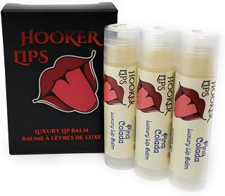 Hooker Lips ~ Luxury Lip Balm ~ Pina Colada 3 Pack (Boxed)