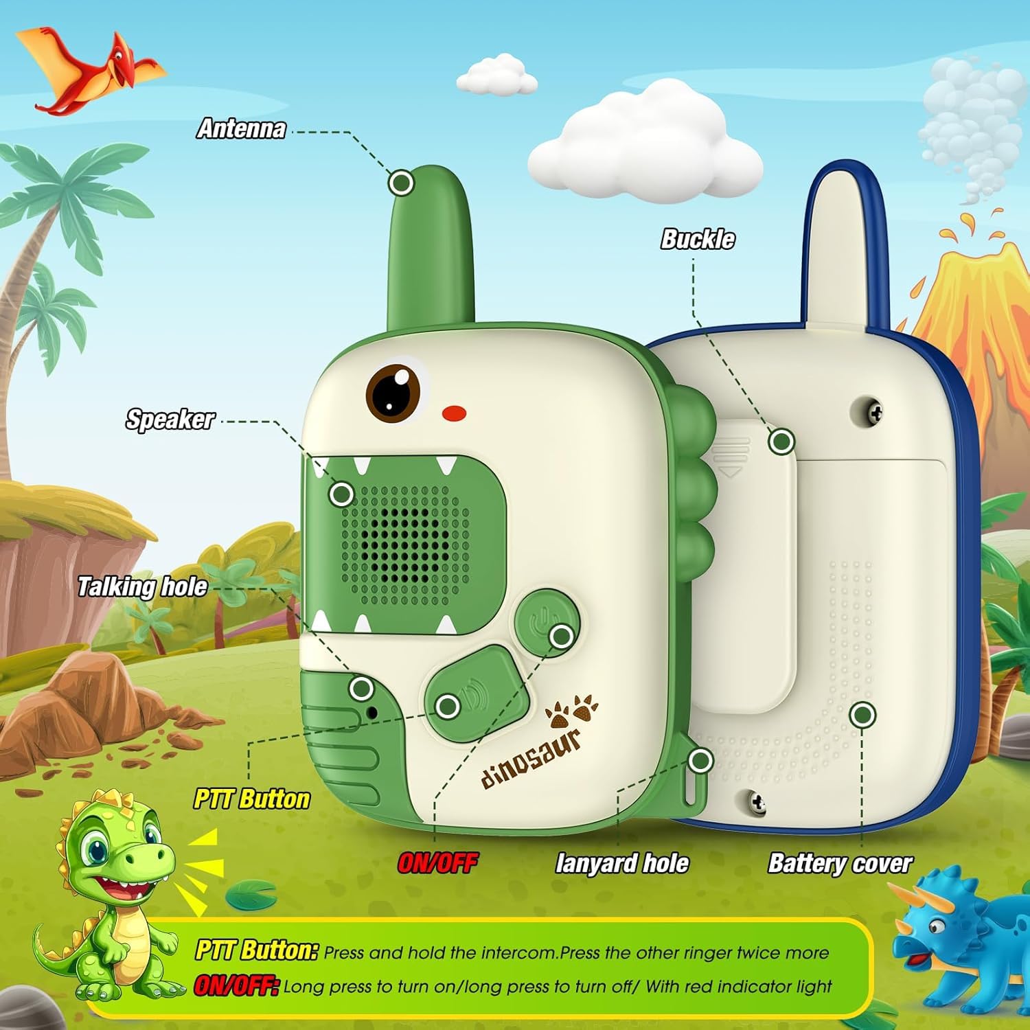 Walkie Talkie Children,Long Range Toy from 3 4 5 6 7 8 Years Boy 3-8 Years Gift Ideas Walky Talky Gift Boy Outdoor Games for Boys Radio Children's Toy Toys - Image 3 thumbnail