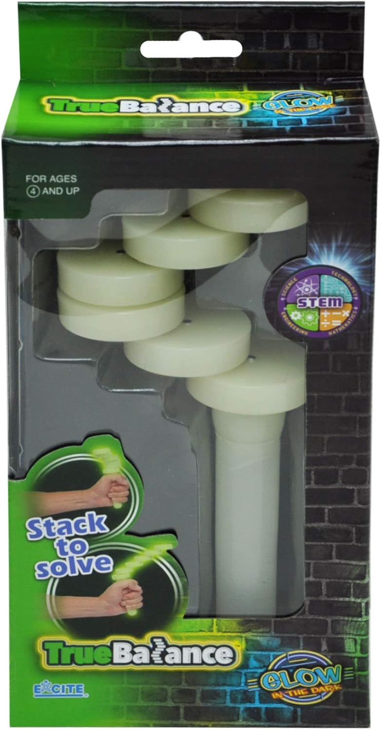 TrueBalance Coordination Game | Handheld Balance Toy for Adults and Kids | Improves Fine Motor Skills (Glow in The Dark)