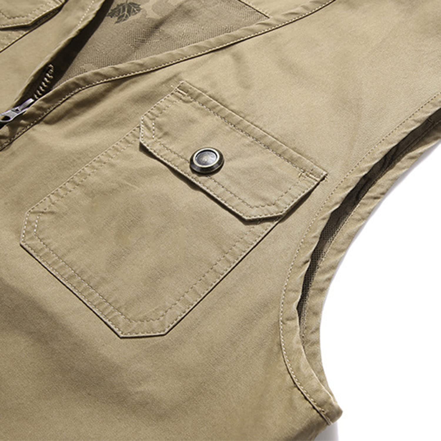 Chaleco De Hombre Chaleco Multibolsillos Sin Mangas Chaleco De Pesca Casual Exteriores Chaqueta De Utilidad Fotografía Viajes Senderismo