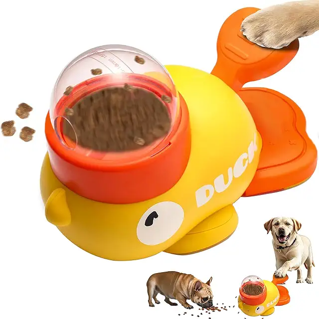 Distributeur de Friandises pour Chien - Jouet Interactif en Forme de Canard, Stimulation Mentale