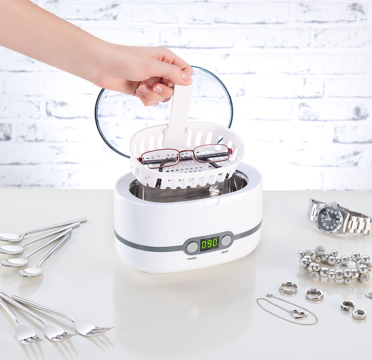newgen medicals Nettoyeur à ultrasons 35 W pour Bijoux et argenterie