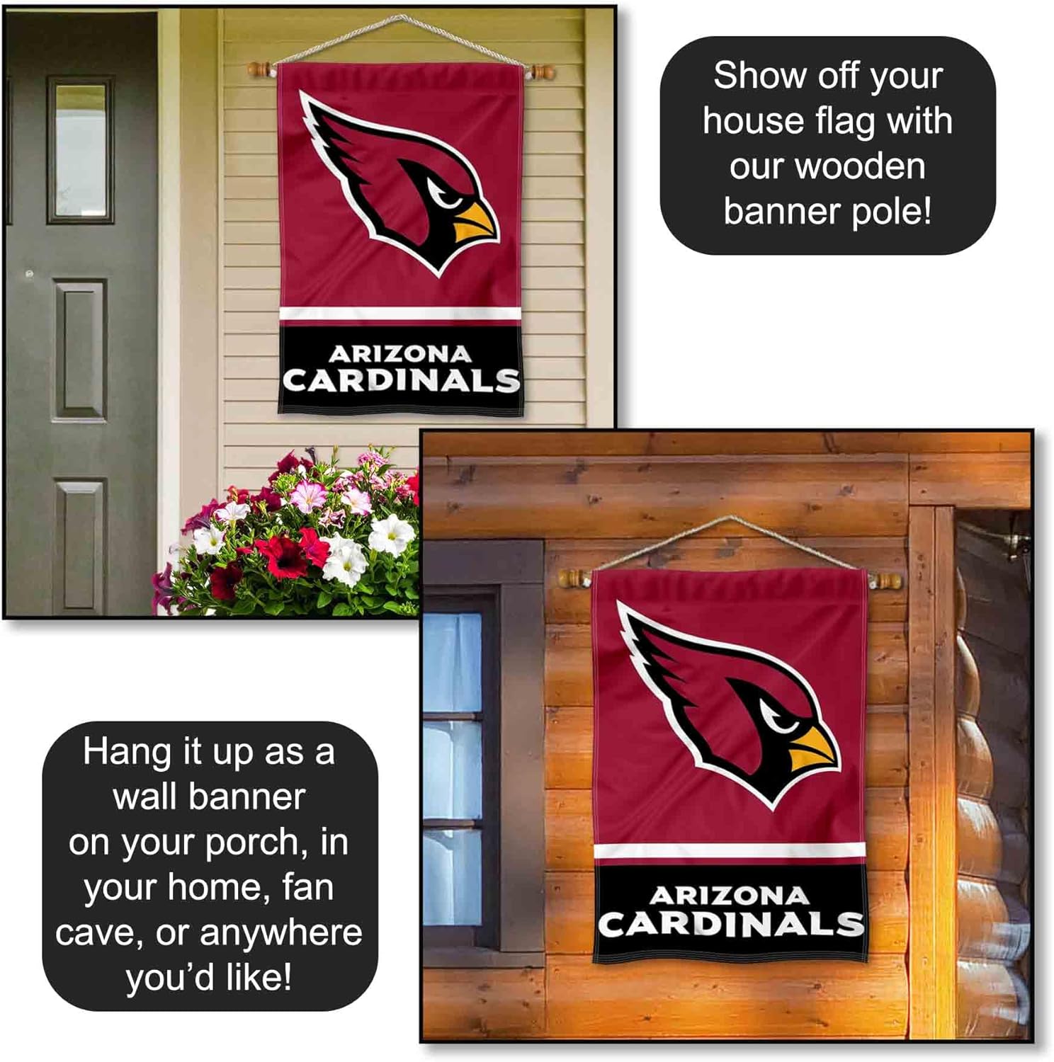 Arizona Cardinals Two Sided House Flag - Image 5