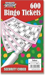 Bingo Ticket Book Jumbo Bingo Book Pad - 600 Tickets, 6 Colors, Security Coded (New) See All Industries Retail Security & Surveillance Equipment - Foto 12