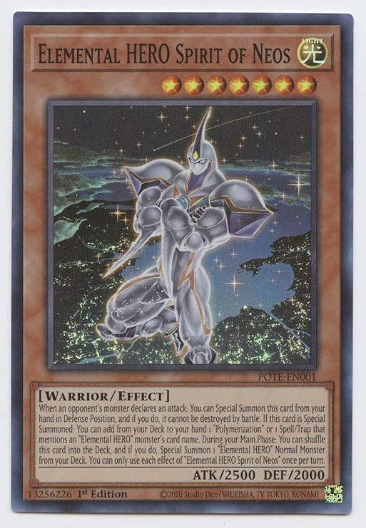 Yu-Gi-Oh! Elemental Hero Spirit of Neos - POTE-EN001 - Super Rare - 1st Edition