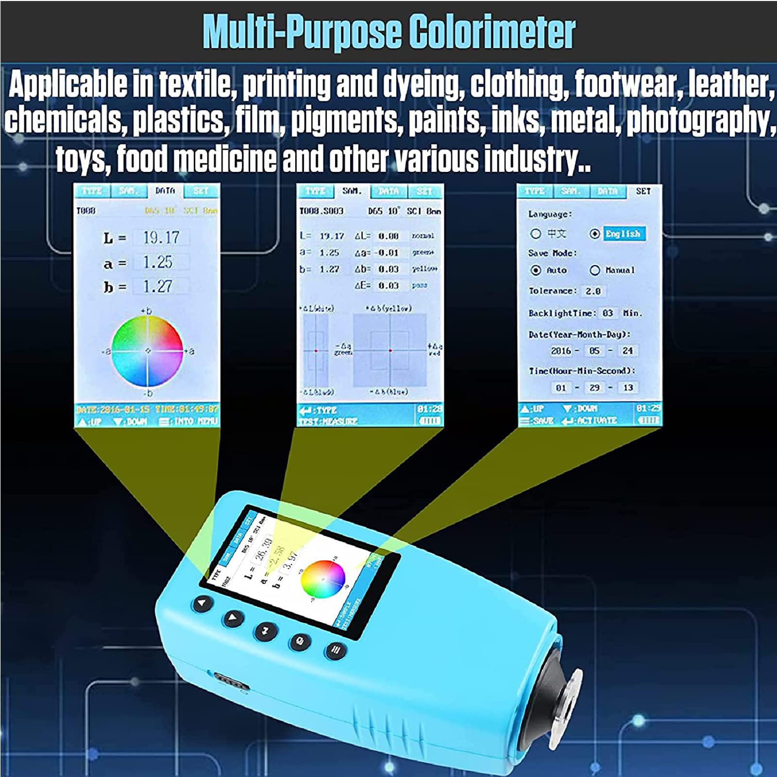 Medidor De Color Portátil WR10QC - Colorímetro Digital Preciso Para Textiles, Plásticos, Alimentos Y Más